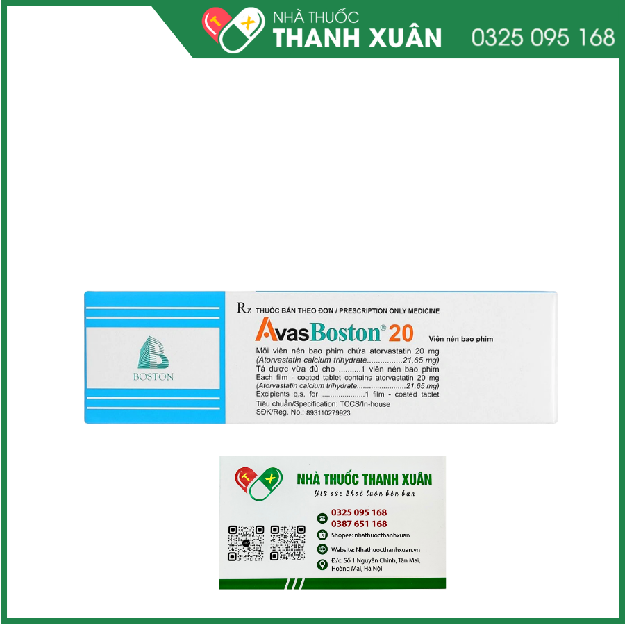 AvasBoston 20 điều trị rối loạn mỡ máu